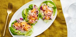 Salsa Shrimp Lettuce Wraps