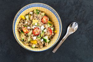 Couscous With Beans, Avocado and Scallions